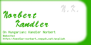 norbert kandler business card